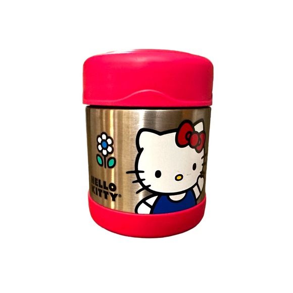Hello Kitty 10oz. Thermos Pink. 4.5” Tall. Preowned. - Picture 1 of 6
